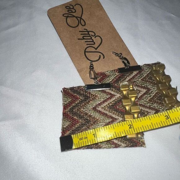 Ruby Lee Handmade Fabric Earrings - Picture 7 of 7